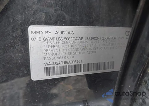 2016 Audi S4 3.0T Premium Plus from USA, damaged, VIN WAUDGAFL9GA003761